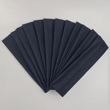 Imagem de Bandanas esportivas - faixas de cabelo para ioga faixas de exercício elásticas macias e elásticas (preto)
