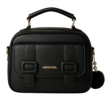 Imagem de Bolsa Bag Feminina Transversal Tiracolo Baú Média Couro Pu QUBCCUM (Preto)