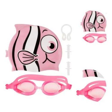 Imagem de Kit Natação Completo Infantil Touca Óculos e Proteções - Art Summer