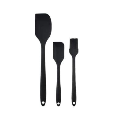 Imagem de Conjunto de espátula de silicone, espátula de borracha de alta resistência ao calor, conjunto de utensílios de espátula de cozinha de design sem costura, conjunto de utensílios de cozinha com 3