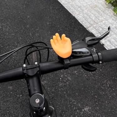 Imagem de Pacote com 2 sinos peculiares de bicicleta em forma de mão com chave de fenda de instalação – Práticos e divertidos