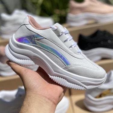 Imagem de Tênis Blogueiras Feminino Plataforma Lançamento Leve Estiloso Sola Alt