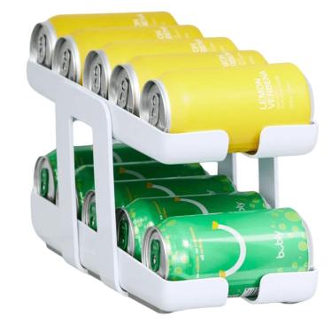 Imagem de Porta Latas Organizador De Geladeira Deslizante Cozinha