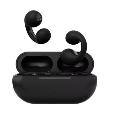 Imagem de Fone de Ouvido Bluetooth com Condução Óssea, Preto, IPX5 à Prova D'água, 5h de Autonomia, Design Ear-Clip, Ideal para Esportes e Atividades ao Ar Livre