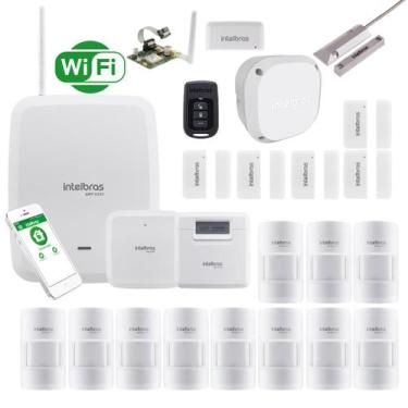 Imagem de Kit Alarme Sem Fio Amt 8000 Wi-fi C/ Xag 8000 3g E Sensores - INTELBRA