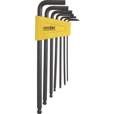 Imagem de Jogo Chave Hexagonal Allen 1,5-6,0mm Tipo L Abaulada Longa C