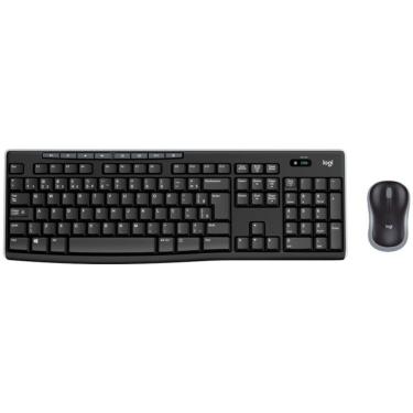 Imagem de Kit Teclado E Mouse Multimídia Wireless Logitech Mk270 Abnt2 1000 Dpi ? Preto (sem Fio)