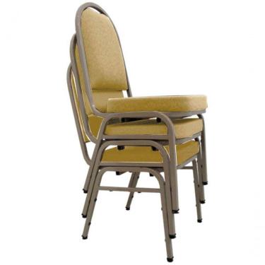 Imagem de 03 Cadeiras Para Hotel E Auditório Linha Hotel Bege