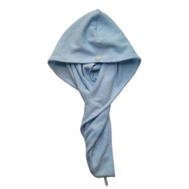 Imagem de Touca Microfibra Para o Cabelo Anti-frizz - IsaToucas, Azul bebê