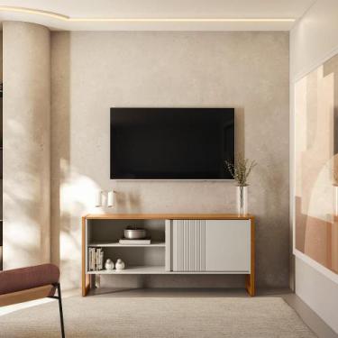 Imagem de Rack Gold para TV 55" Nature/Off White Linea Brasil - Canaã