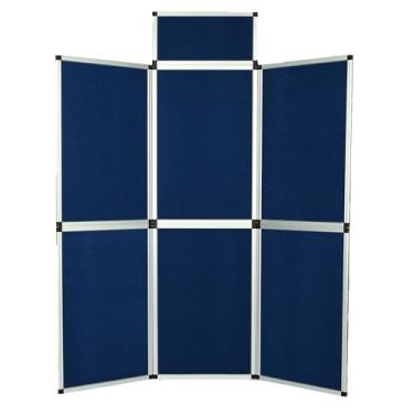 Imagem de ISXACFF Painel de apresentação de feira profissional 6+1, 209.8 cm A x 179.8 cm L sistema de painel de exibição portátil, 6 painéis dobráveis painéis de exposição de mesa de um lado para exibição 6