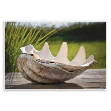 Imagem de Stupell Industries Arte de placa de parede Sea Treasure Shell, design por Seven Trees Design, 13 x 19