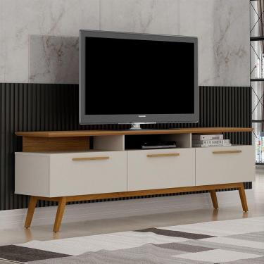 Imagem de Rack Para Tv Até 70 Polegadas 1 Porta São Paulo Valdemóveis Off White/cinamomo