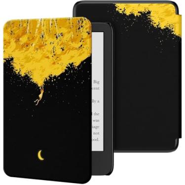 Imagem de Capa para Kindle Colorsoft Com Alça + Película - Tela 7 polegadas - 2025 - Case Kindle Colorsoft Signature (Menino e a Lua)