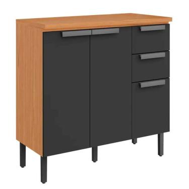 Imagem de Balcao com Tampo 3 Portas 2 Gavetas 120cm MDF New Porto Itatiaia