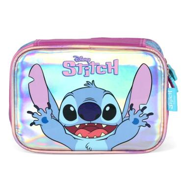 Imagem de Estojo Box Escolar Stitch Holografico Roxo Luxcel Up4you