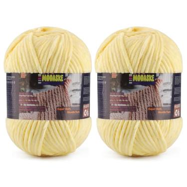 Imagem de 2 novelos de fio de chenille fofo para crochê - fio de cobertor de bebê para tricô - fio de veludo para crochê Amigurumi, fios ultramacios, peso total 400 g, comprimento total 480 m/524 jardas (2