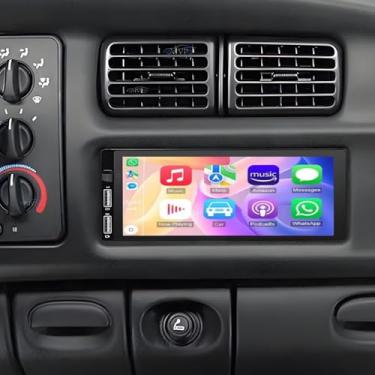 Imagem de Estéreo automotivo Android 14.0 Double Din – Rádio com tela sensível ao toque de 16,86 polegadas, receptor multimídia de áudio CarPlay com GPS e câmera de backup Bluetooth para cidade e campo 1990