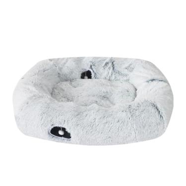 Imagem de WeiLaiKeQi Túnel-cama para gatos com bola pendurada, centro de atividades aquecido, brinquedo interativo para animais de estimação, caverna para gatos de