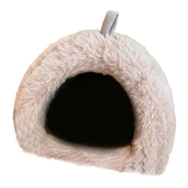 Imagem de Generic Cama quente para hamster, casinha, esconderijo, rede suspensa, para descanso de chinchila e camundongos, Raiz de Lótus Rosa