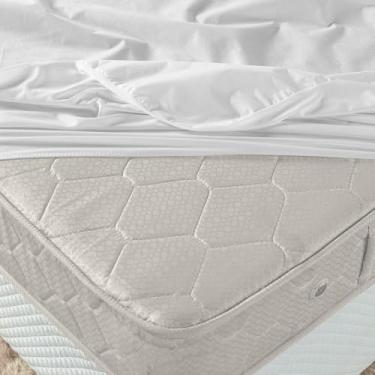 Imagem de Capa de Colchão Impermeável Casal Queen com Elástico – Antiácaro e Antialérgico com Elástico, Matelassê – 1,98 x 1,58 x 0,30 m