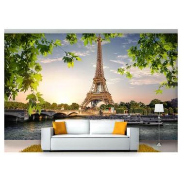 Imagem de Papel De Parede Cidade Paris Torre Eiffel 3D Ncd227 - Você Decora