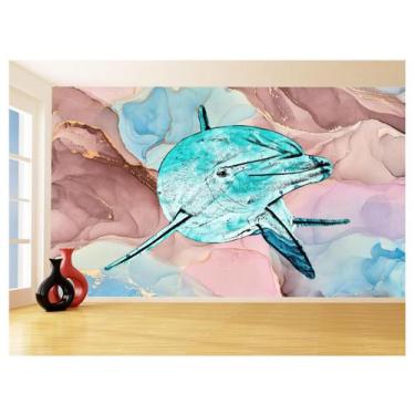 Imagem de Papel De Parede 3D Animais Pop Art Golfinho Cor 3,5M Pxa274 - Você Dec