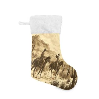 Imagem de Blueangle 1 pacote de meias de Natal para meninos de vaca ocidental de 17,7 polegadas para decorações de festas de fim de ano, porta-presentes e meias (104)