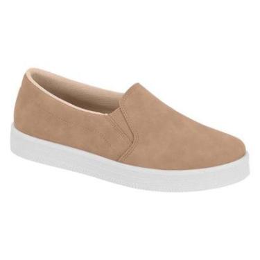 Imagem de Tênis Slip On Beira Rio Nobuck Feminino Nude-Feminino