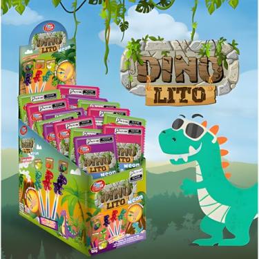 Imagem de Pirulito Dino Lito Neon display com15 unidades de 10g