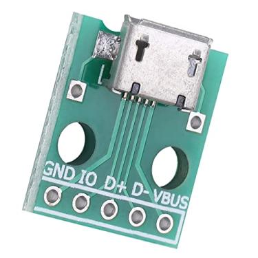 Imagem de FTVOGUE Placa Adaptadora Micro USB para DIP, 10 Unidades de Soquete Fêmea USB para Adaptador DIP Placa de Passo de 5 Pinos de 2,54 Mm, Atenda às Suas Demandas, FACILMENTE TRANSFORMADO
