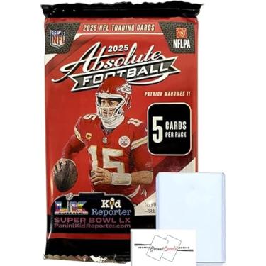 Imagem de 2025 Absolute Football NFL Gravity Pack(s) with 5 Trading Cards (Per Pack) + Toploader(s) + StreetCards Magnet! Look for Kaboom Horizontals! (Pack + Toploader, 1.0, 1 Pack)