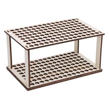 Imagem de Estojos de madeira para canetas, canetas-tinteiro, organizador de canetas-tinteiro para pincéis, lápis de cor, marcadores, porta-pincéis, vários furos destacáveis (457 x 457 cm / 179,9 x 179,9 pol.)