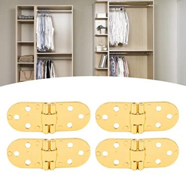 Imagem de Dobradiça de aba de 180 graus, dobradiças de mesa dobráveis de liga de zinco premium, espessura de 2,2 mm, fechamento aberto de 30.000, para tampos de mesa dobráveis, mesas de máquina de costura (ouro