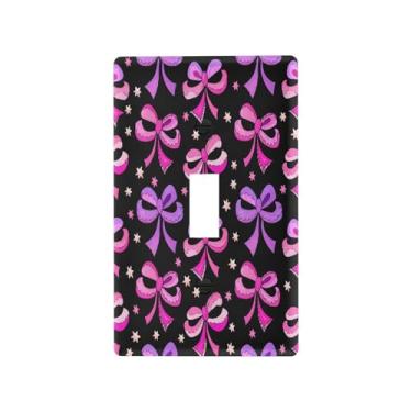 Imagem de Wassud Capa decorativa de placa de parede para interruptor de luz com arcos e estrelas, tamanho padrão para tomadas elétricas, interruptor único