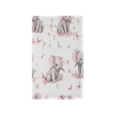 Imagem de Wassud Placa de cobertura para interruptor de luz de elefantes rosa, capas de tomadas duplex, placa de parede decorativa, decoração de casa, sala de estar, quarto