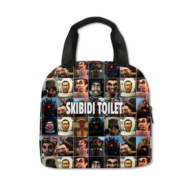 Imagem de Lancheira Skibidise Anime Tote reutilizável à prova de vazamentos 21x11,5 x 20 cm