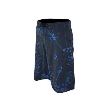 Imagem de Bermuda Mockup Preto com Azul de elastano com cadarço-Masculino