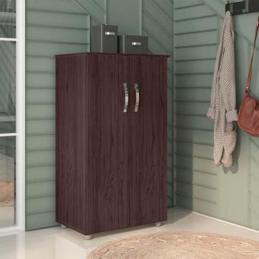 Imagem de Armário Multiuso Rosana 2 Portas AJL Móveis, Marrom/Castanho