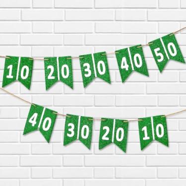 Imagem de Moukeren Faixa de festa de futebol pré-amarrada de 188 cm, decoração de grama artificial, relva falsa, touchdown, dias de jogo, para tema esportivo, aniversário, artigos de festa