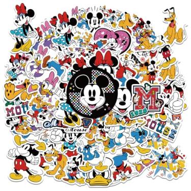 Imagem de 50 peças de adesivos de vinil do Mickey Mouse para crianças, desenhos animados fofos da Disney, à prova d'água, para adultos, adolescentes, estudantes, garrafa de água, laptop, guitarra, notebook