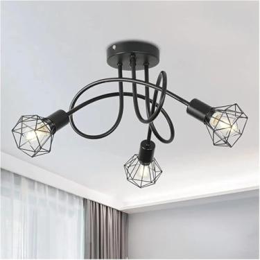 Imagem de BEMMY Luminária Pendente de LED, Luminária de Teto para Sala de Jantar, Quarto, Cozinha, Café, Luz De Teto (85-265V) (E14 Lâmpadas Não Incluídas)