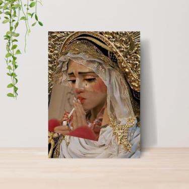 Imagem de Genérico, Quadro Artes Clássicas Engraçadas Monalisa A4 | Placa MDF 14