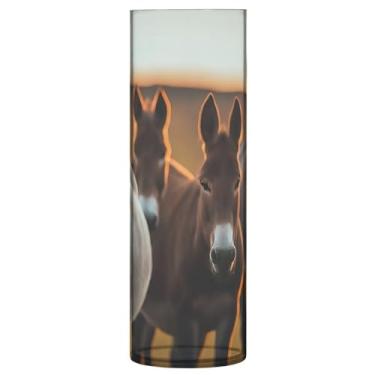 Imagem de JUZIHAI Vaso de muas de pasto para flores 9,9 cm x 30 cm cilindro de plástico moderno vaso de flores para centro de mesa de casamento decoração de casa