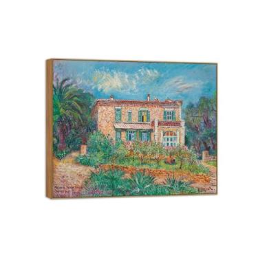 Imagem de BMZFYBS David Burliuk Famosas impressões em tela de arte de parede prontas para pendurar Casa do pintor. Pintura de moldura de madeira para decoração de sala de estar 30 x 35 cm 12 x 13 polegadas