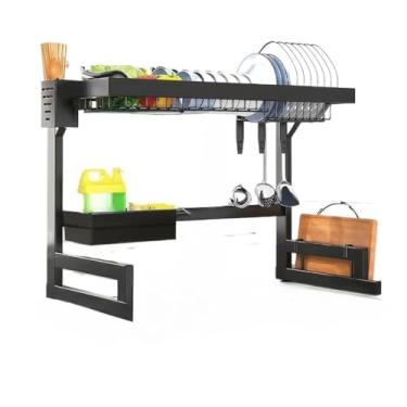 Imagem de Suspensa Modular Escorredor Louça Organizador Estante de asfalto duplo 65/85cm(65decker)