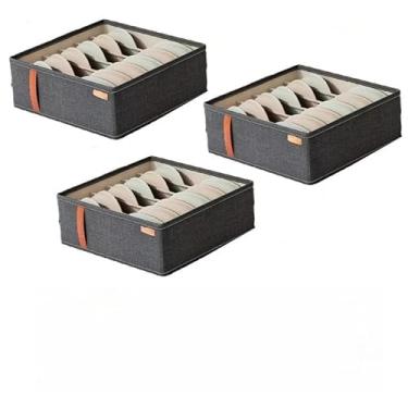 Imagem de Kit Caixa Colmeia Organizadora para Guarda-Roupa – Organizador de Gaveta para Roupas Íntimas, Meias e Sutiã(6 quadrados(3 peças))