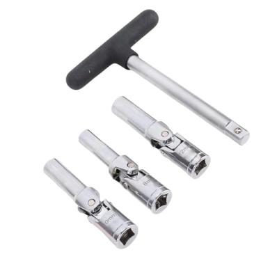 Imagem de Tbest Conjunto de Soquete de Tomada Brilhante, Conjunto Universal de Barra T, Design 8mm 10mm 12mm, Ferramenta de Remoção Quebrada para Profissionais de Reparo Automotivo,