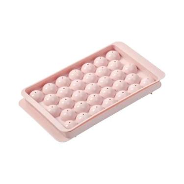 Imagem de Formas De Gelo Redondas Pequenas Com Tampa Para Freezer, Mini Moldes D