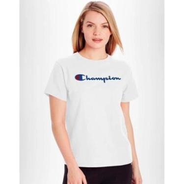Imagem de CAMISETA FEMININA CHAMPION SCRIPT LOGO OFF WHITE-Feminino